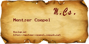 Mentzer Csepel névjegykártya